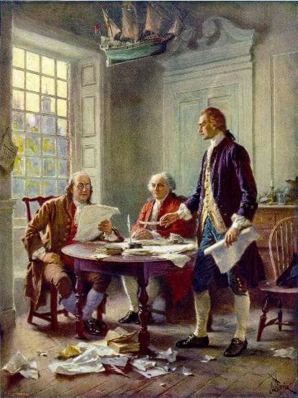 Writing the Declaration of Independence &mdash; Franklin, Adams, and Jefferson
