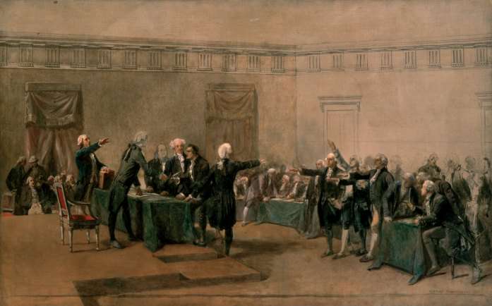 The signing of the Declaration of Independence