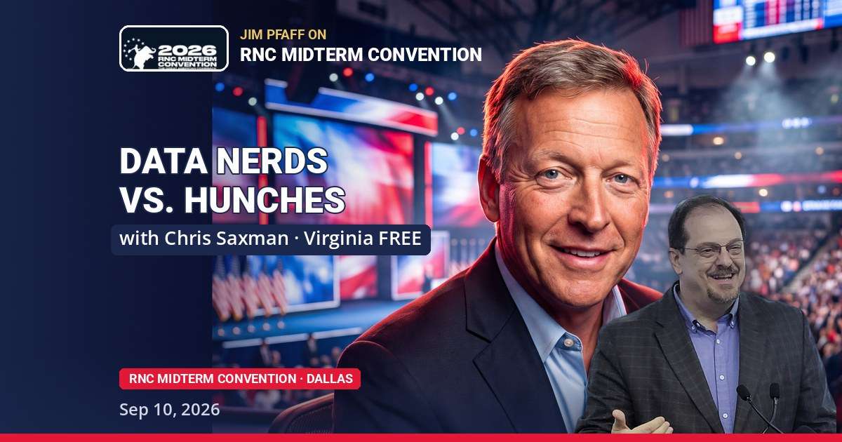 Jim Pfaff with Chris Saxman · Virginia FREE at the 2026 RNC Midterm Convention in Dallas