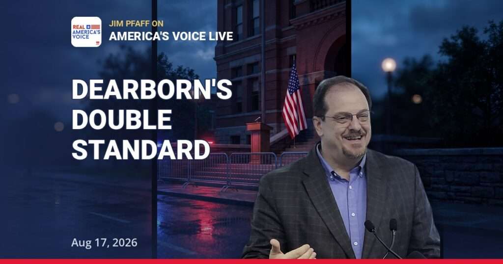 Dearborn Protest Double Standard: Jim Pfaff on America's Voice Live | Aug 17, 2026 — thumbnail