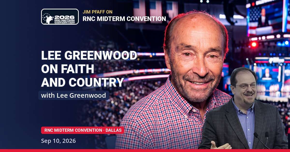 Jim Pfaff with Lee Greenwood at the 2026 RNC Midterm Convention in Dallas