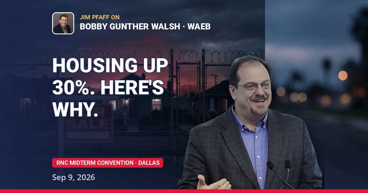 Illegal immigration housing costs - Jim Pfaff on the 30% housing increase and spending cuts, Bobby Gunther Walsh NewsRadio 790 WAEB September 9 2026