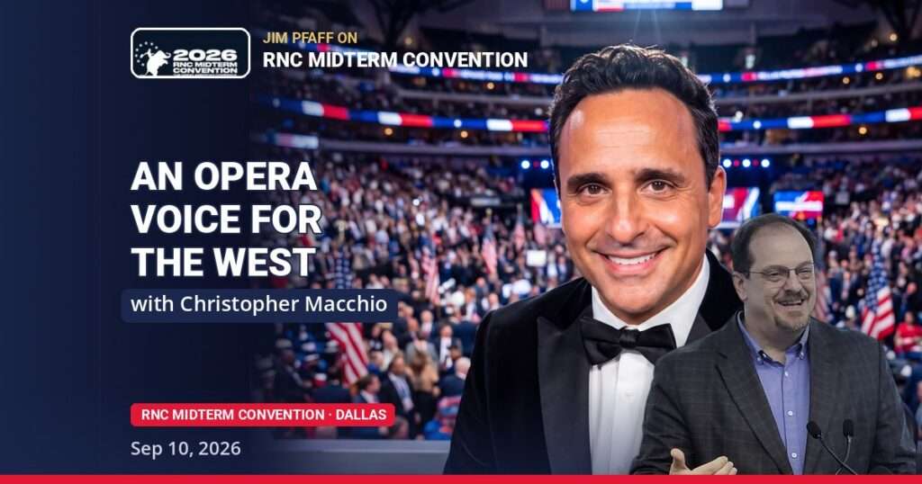Jim Pfaff with Christopher Macchio at the 2026 RNC Midterm Convention in Dallas