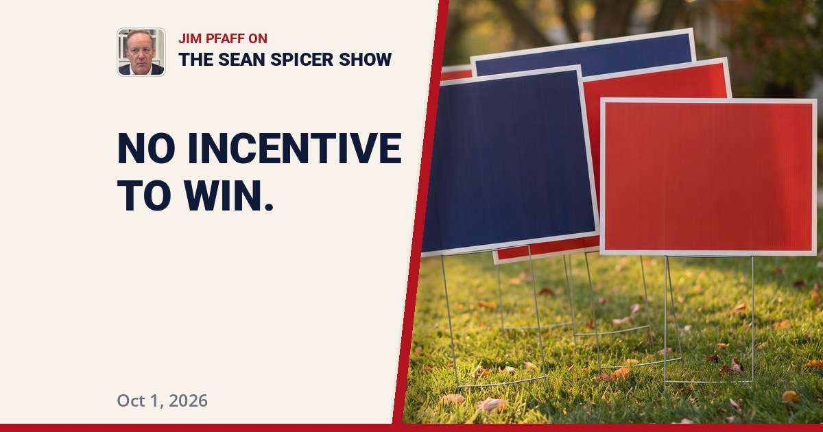 GOP consultants - Jim Pfaff on the AI scare, Trump's midterm tour and the Texas Senate race, The Sean Spicer Show October 1 2026